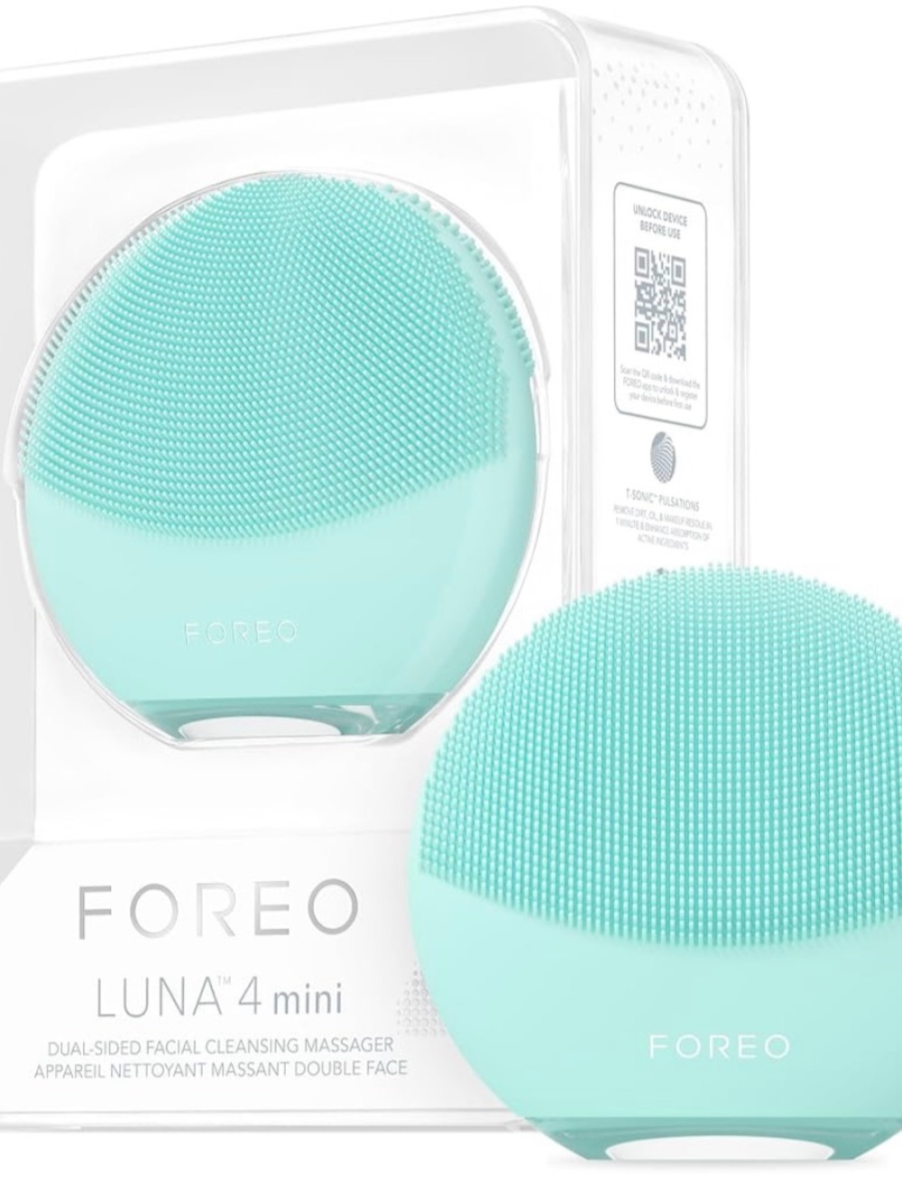FOREO LUNA 4 Mini Facial Cleansing Device - Arctic Blue